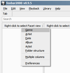 Facets 解説 - foobar2000 Wiki